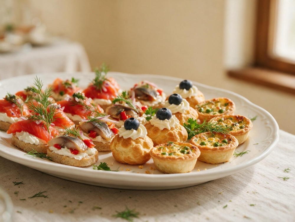 Fingerfood-Platte für den Empfang bei der Firmenfeier